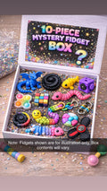 10 Piece Mystery Fidget Box | 3D Printed Fidget Toy Set | Small Sensory Toys Bundle