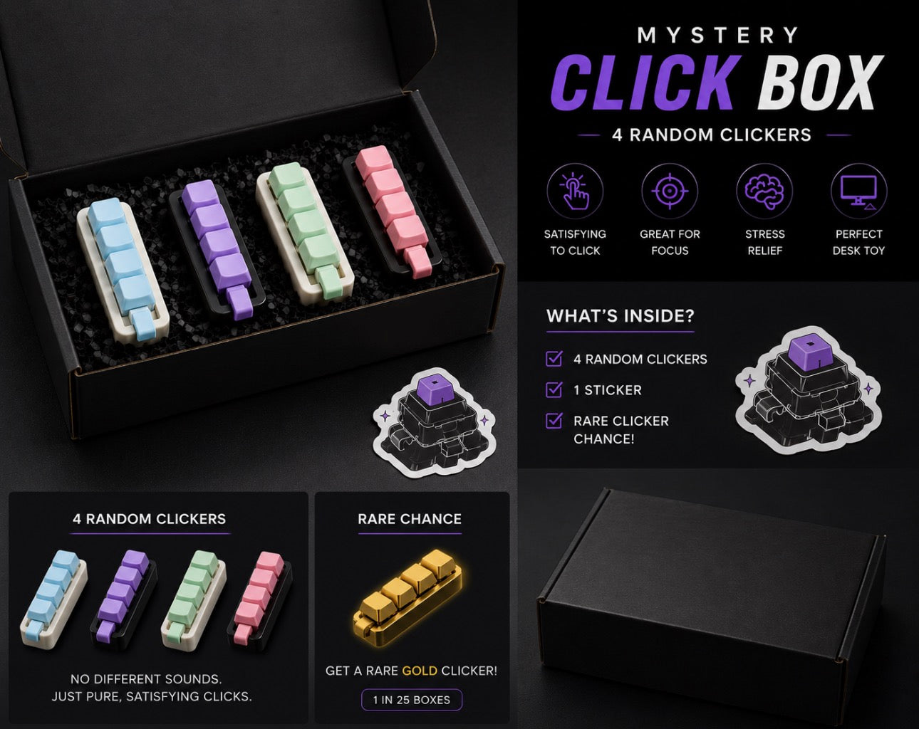 Mystery Click Box – Keyboard Fidget Pack